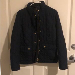Quilted J. Crew Navy Jacket